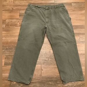 Vintage Carhartt Carpenter Pants Mens 42x30 B11 Moss Green Baggy Outdoor Cargo